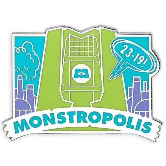 Monstropolis Monsters, Inc. 2" Pin D23 Exclusive - Picture 1 of 1